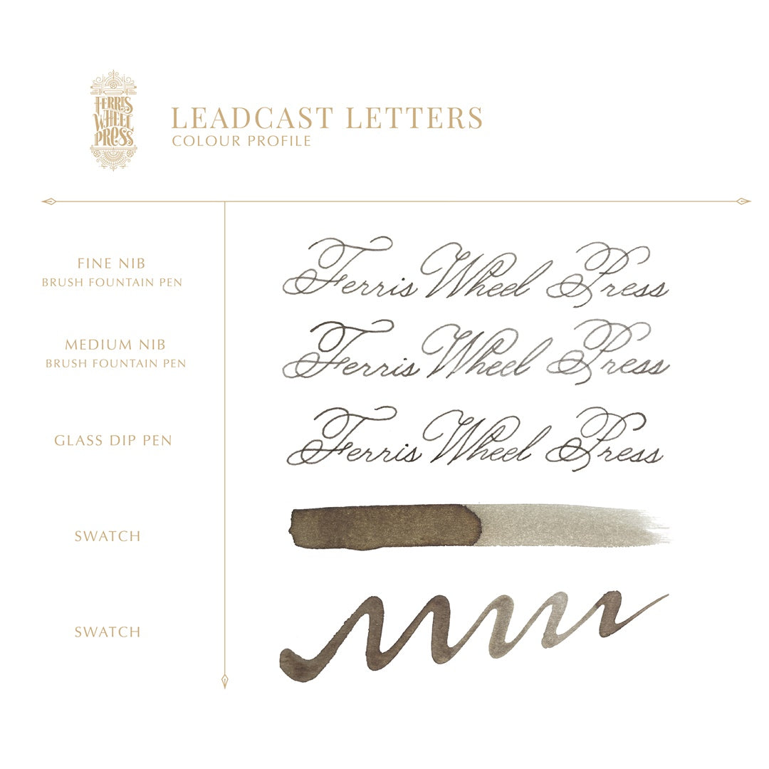 【在庫限り】Ferris Wheel Press/インクポット/Leadcast Letters 10ml Ink Pots