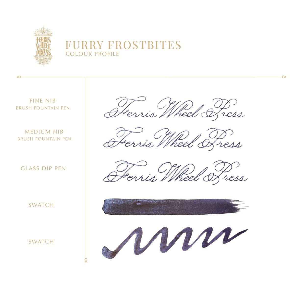 【12/5発売】Ferris Wheel Press/インクポット/Furry Frostbites 10ml Ink Pots