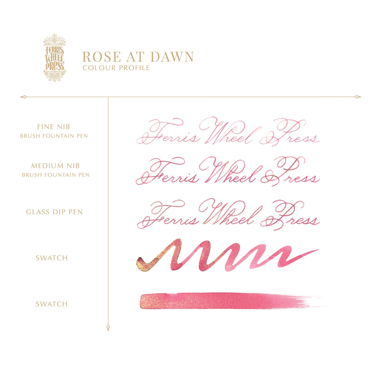 【ご予約商品|3/6発売】Ferris Wheel Press/インクポット/Rose at Dawn 10ml Ink Pots