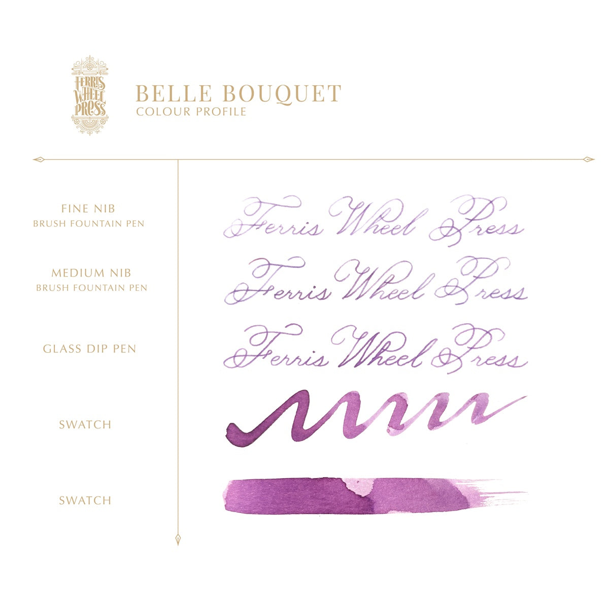 【5/1発売】Ferris Wheel Press/インクポット/Belle Bouquet 10ml Ink Pots