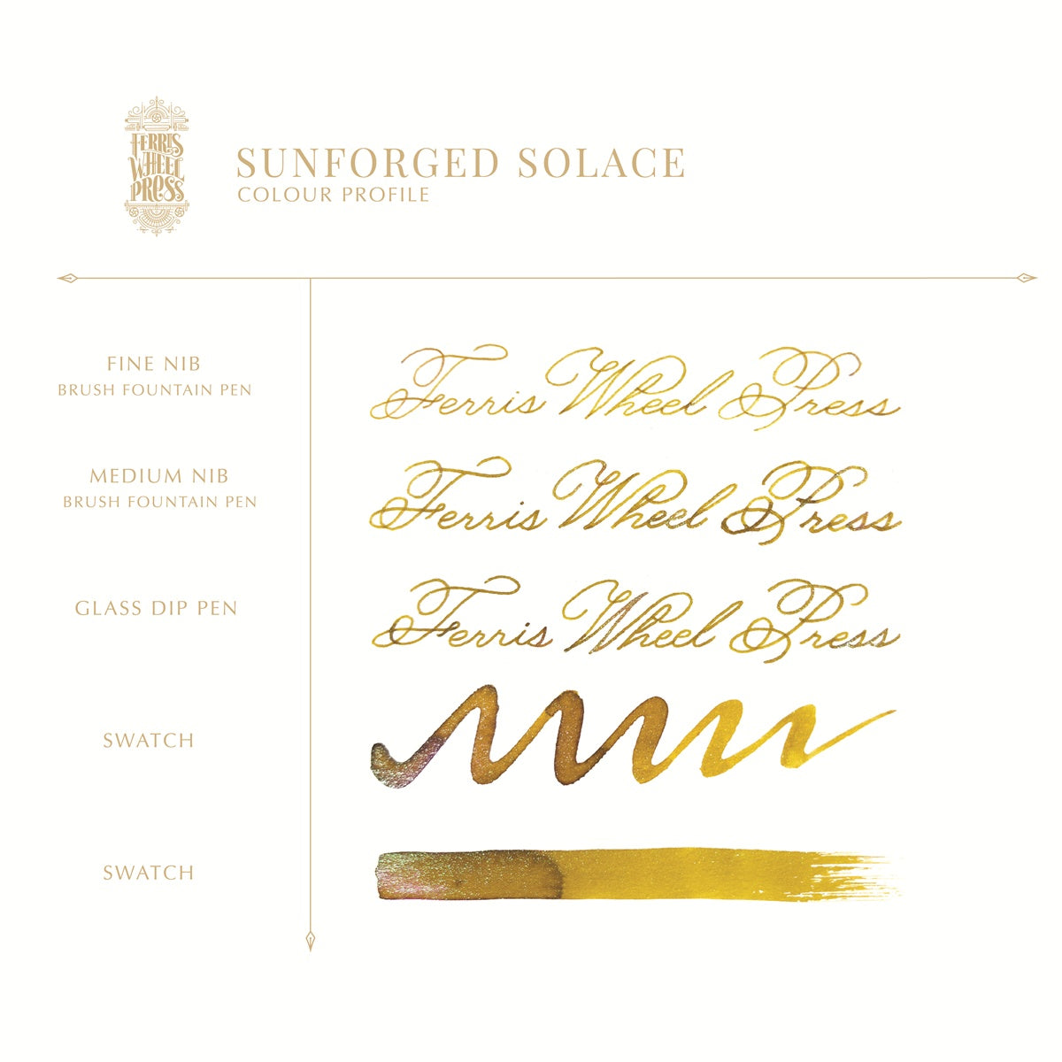 【ご予約受付中|6/5発売】Ferris Wheel Press/インクポット/Sunforged Solace 10ml Ink Pots