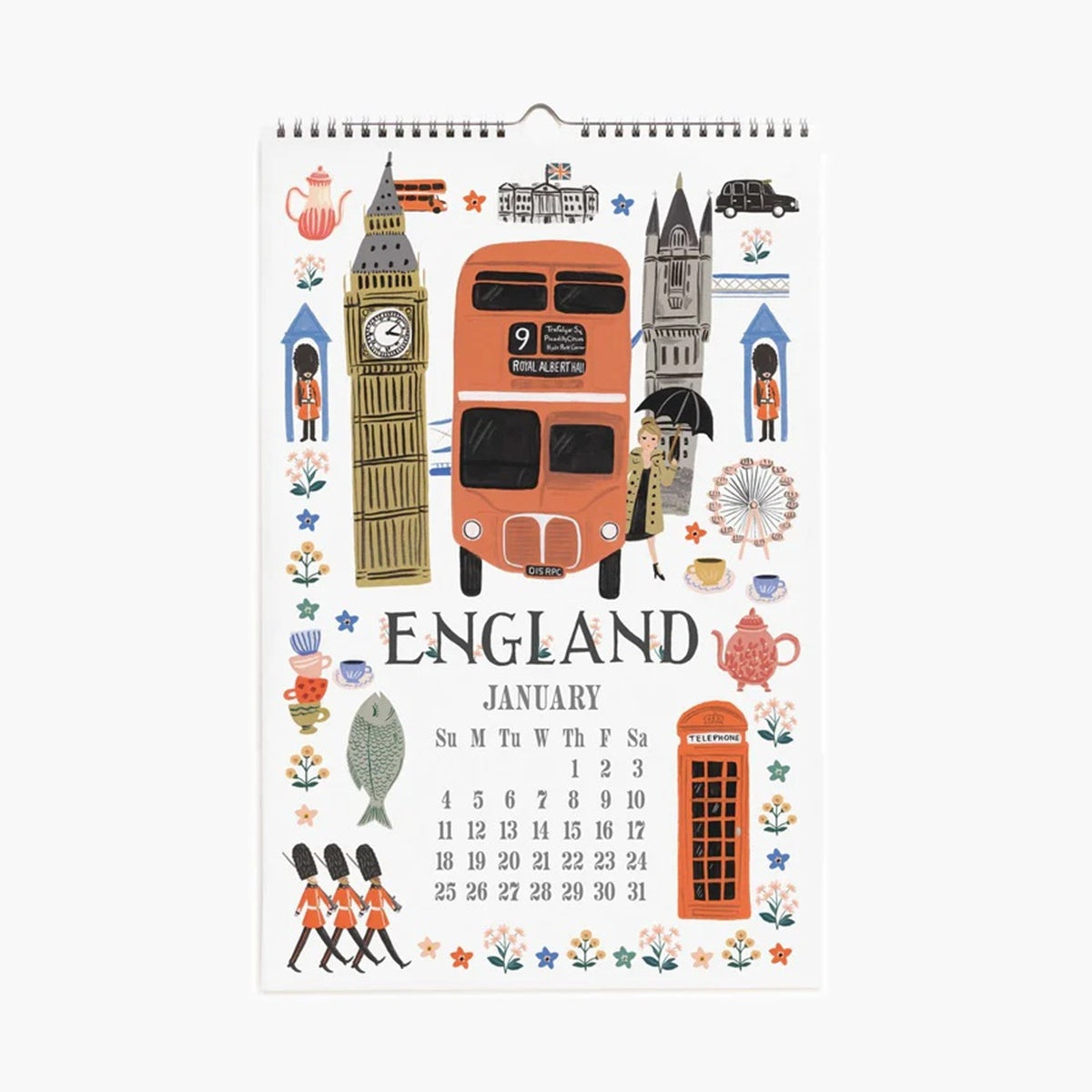 Rifle Paper/カレンダー/2026 World Travel Calendar