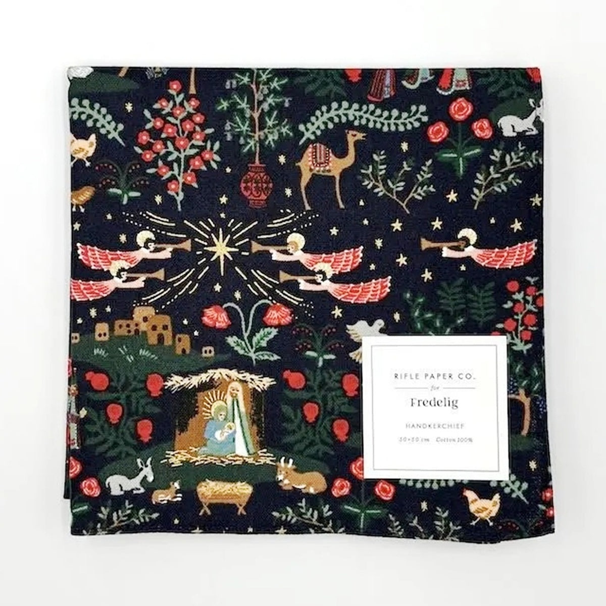 Rifle Paper/Handkerchief/Christmas Familia - Navy