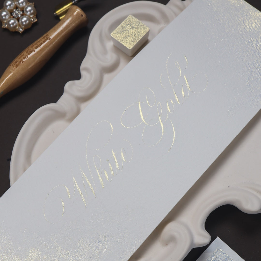 The Creative Kinds/カリグラフィーインク/Single Half Pan Shimmer - White Gold