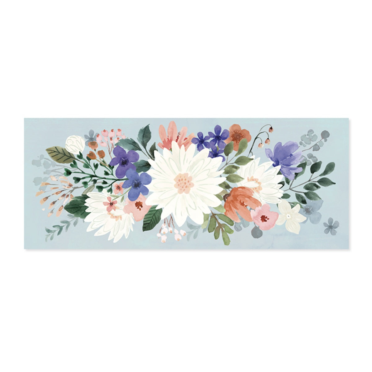 Up With Paper/Single Card/Blue Garden Bouquet