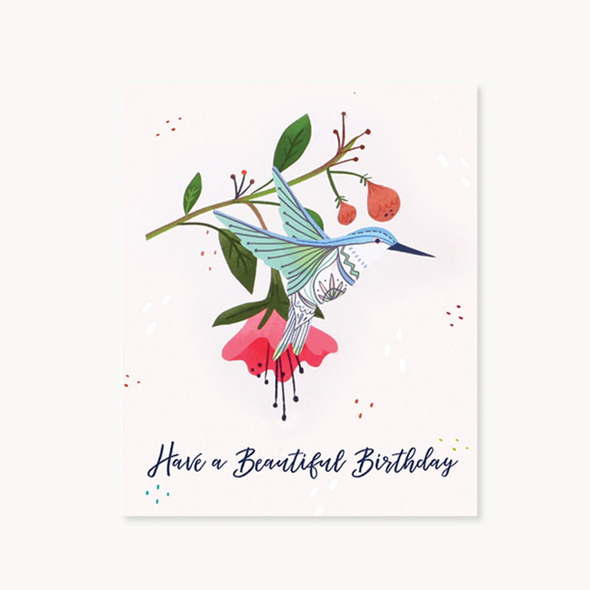 UWP LUXE/Single Card/Hummingbird Birthday