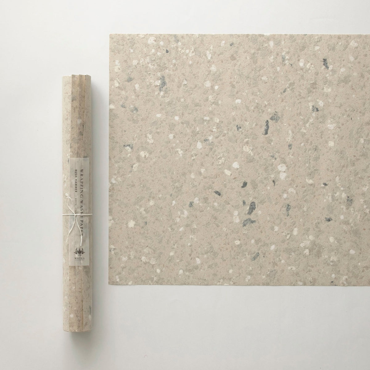 WACCA/ラッピングペーパー/Bush hammer 和紙ラッピングペーパー グレー