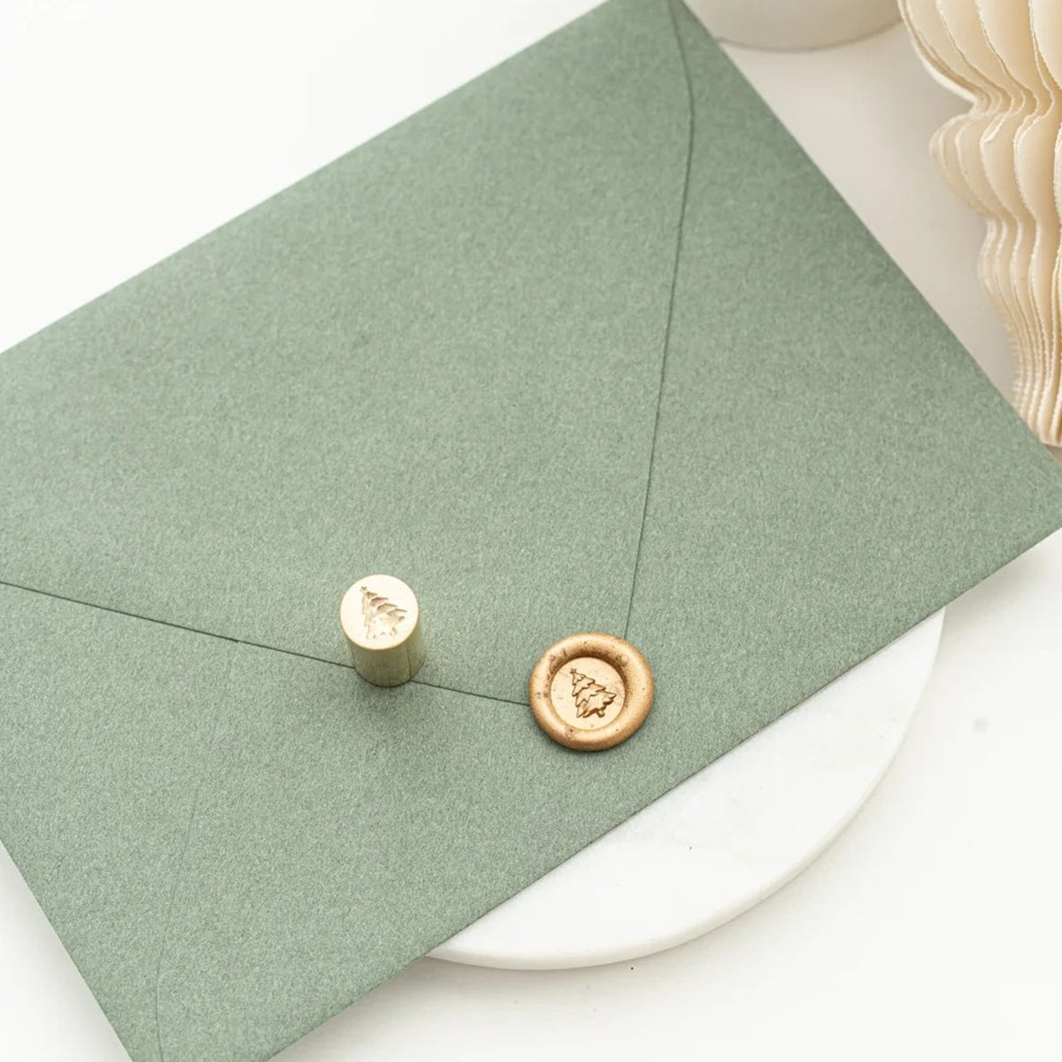 Written Word Calligraphy/シーリングスタンプ/Mini Wax Seal Head - Tree