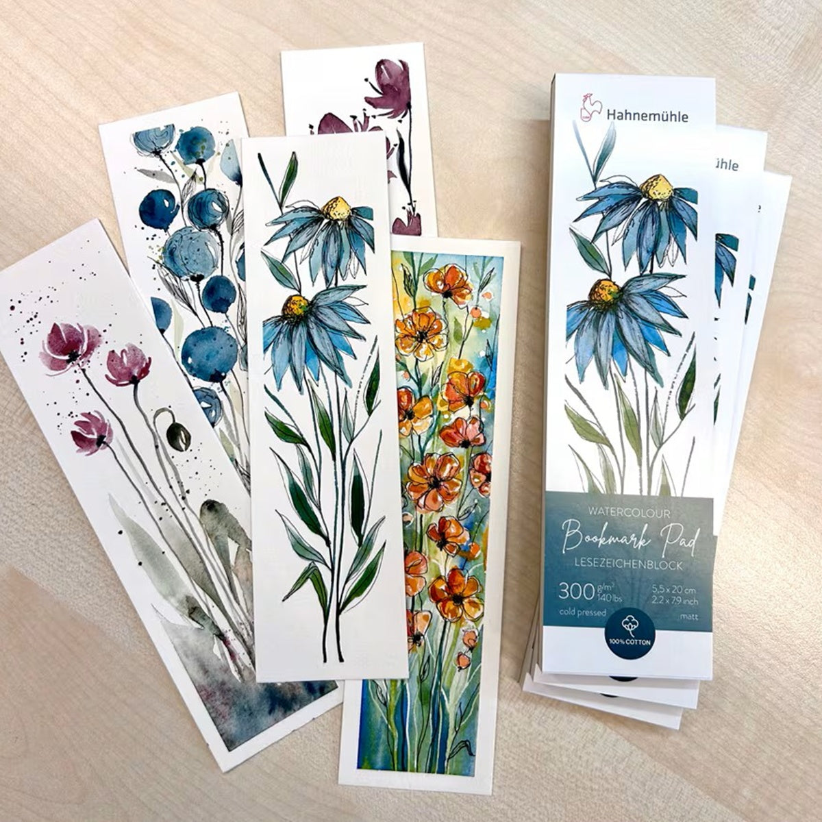 Hahnemühle/水彩紙/Watercolor Bookmark Pad 15枚入り | ペーパーツリー