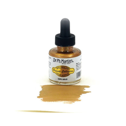 Dr. Ph. Martin's/カリグラフィーインク/Spectralite Private Collection Liquid Acrylics Gold (30ml)