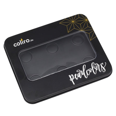 Finetec GmbH/Calligraphy Ink Case/Coliro Metal Box for 6 Pearlcolors,Black