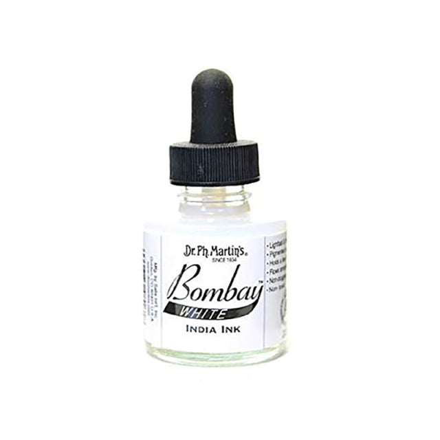 Dr. Ph. Martin's/Calligraphy Ink/Bombay India Ink, White (30ml)