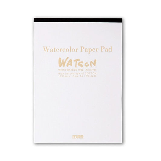 WhiteWatson/水彩紙/Watercolor Paper Pad A4(15枚)