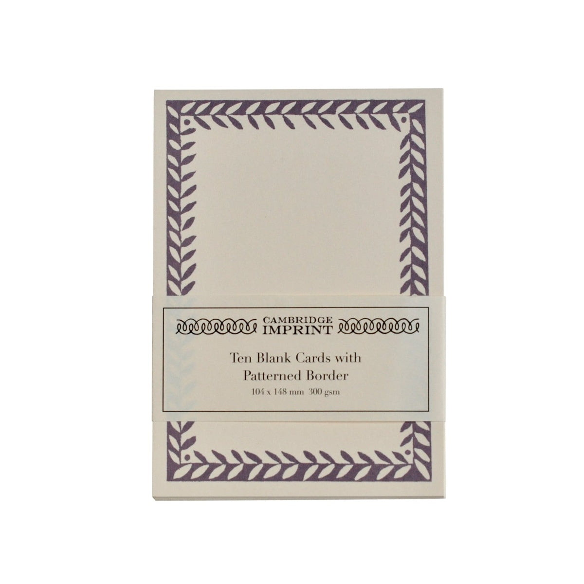Cambridge Imprint/Postcard Set/10 Postcards with Patterned Border in French Lavender