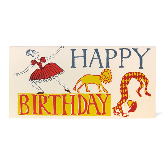 Cambridge Imprint/Single Card/Happy Birthday Ballerina, Lion, Acrobat