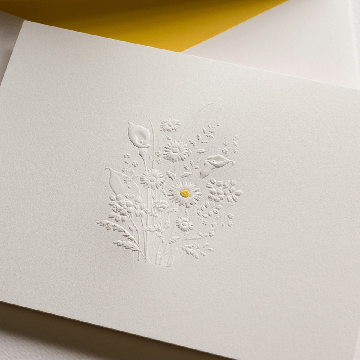 Crane/ボックスカード/Blind Embossed Flowers Notes（10 Cards / 10 Envelopes）