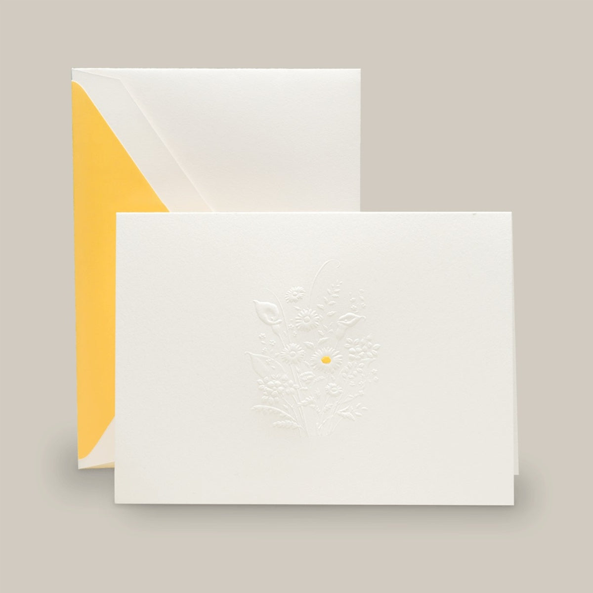 Crane/ボックスカード/Blind Embossed Flowers Notes（10 Cards / 10 Envelopes）
