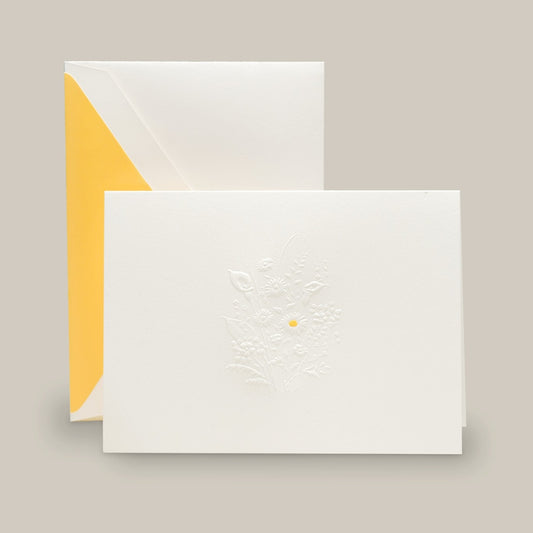 Crane/ボックスカード/Blind Embossed Flowers Notes（10 Cards / 10 Envelopes）
