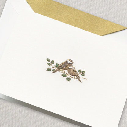 Crane/Box Card/Engraved Love Bird Note