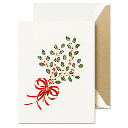 Crane/Box Card/Engraved Holy Sprig Holiday