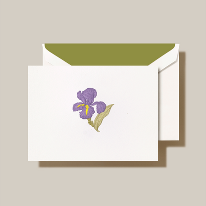 Crane/ボックスカード/Iris Note  Pearl White Card （10 Cards / 10 Envelopes）