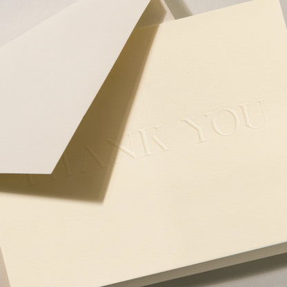 Crane/ボックスカード/Blind Embossed Thank You Note（10 Cards / 10 Envelopes）