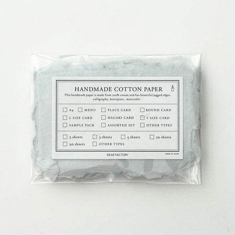 DEAR FACTORY/Card/S Size Fringe Card Set of 5 - Smoke Blue