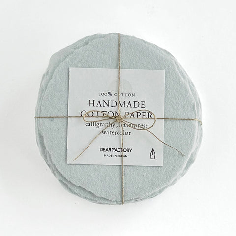 HAZE Cotton Paper / Place Cards / Circle Card 10-piece Set - Smoke Blue