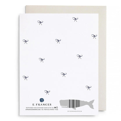 E.Frances/Single Card/Big Navy Striped Bow Thank You