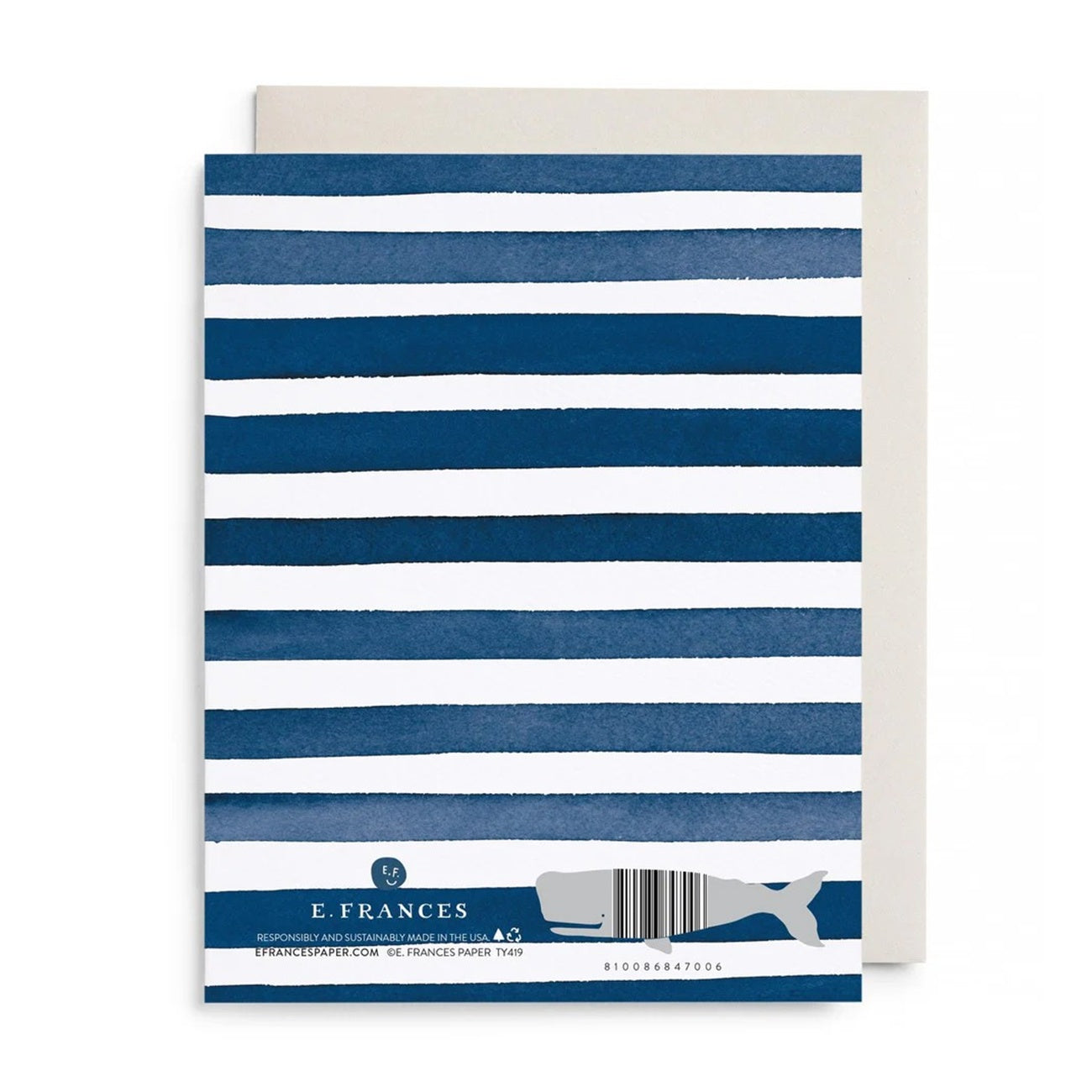 E.Frances/シングルカード/Navy Stripes Thank You
