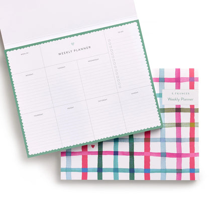 E.Frances/ウィークリープランナー/Happy Plaid Covered Weekly Planner