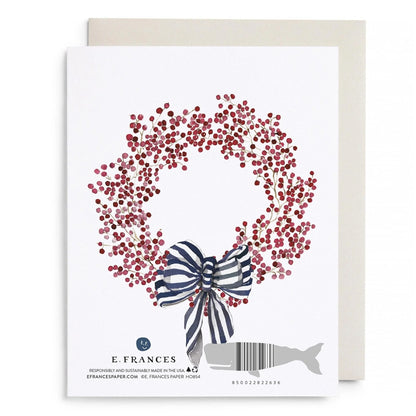 E.Frances/シングルカード/Red Berry Wreath Greeting Card
