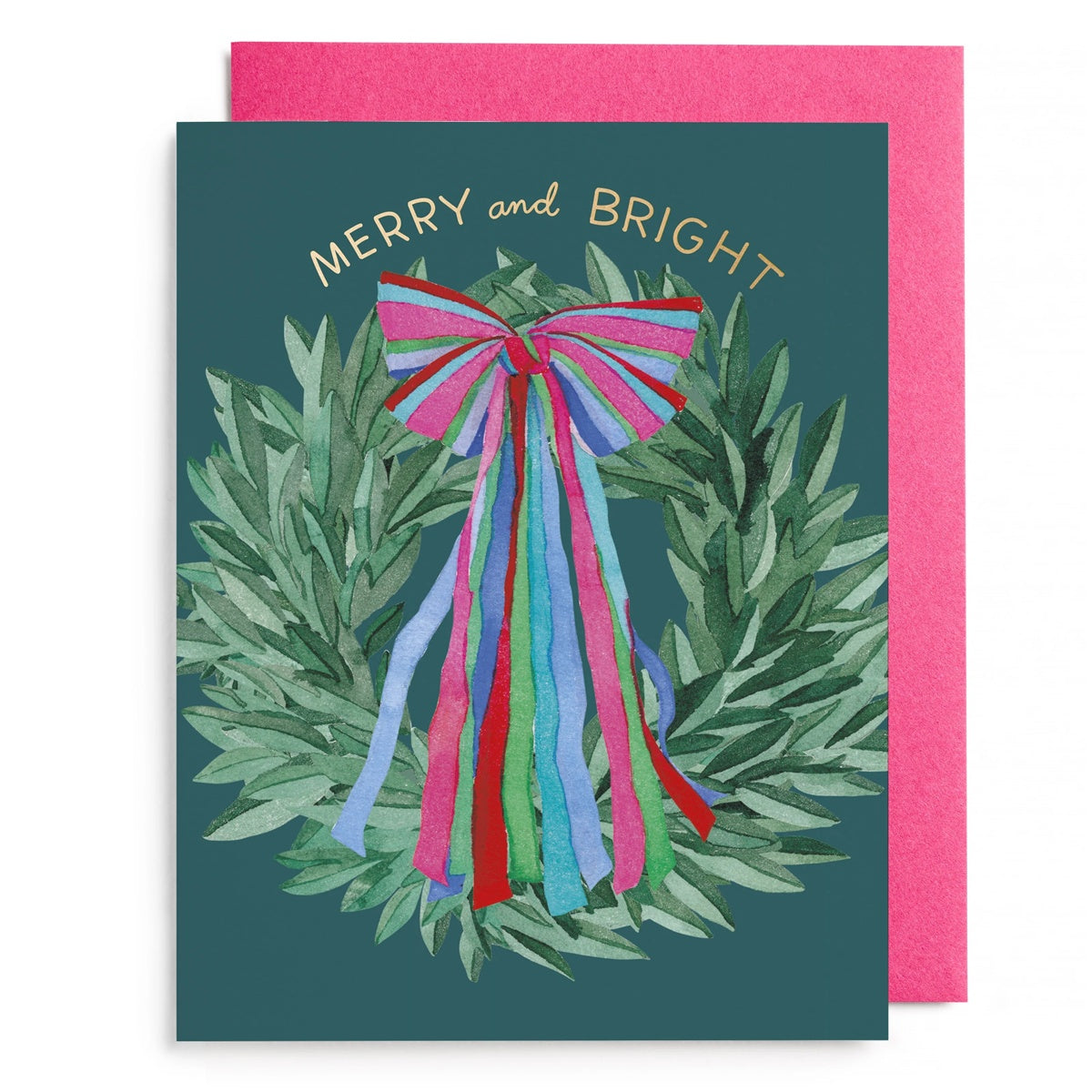 E.Frances/シングルカード/Colorful Bow Wreath Greeting Card