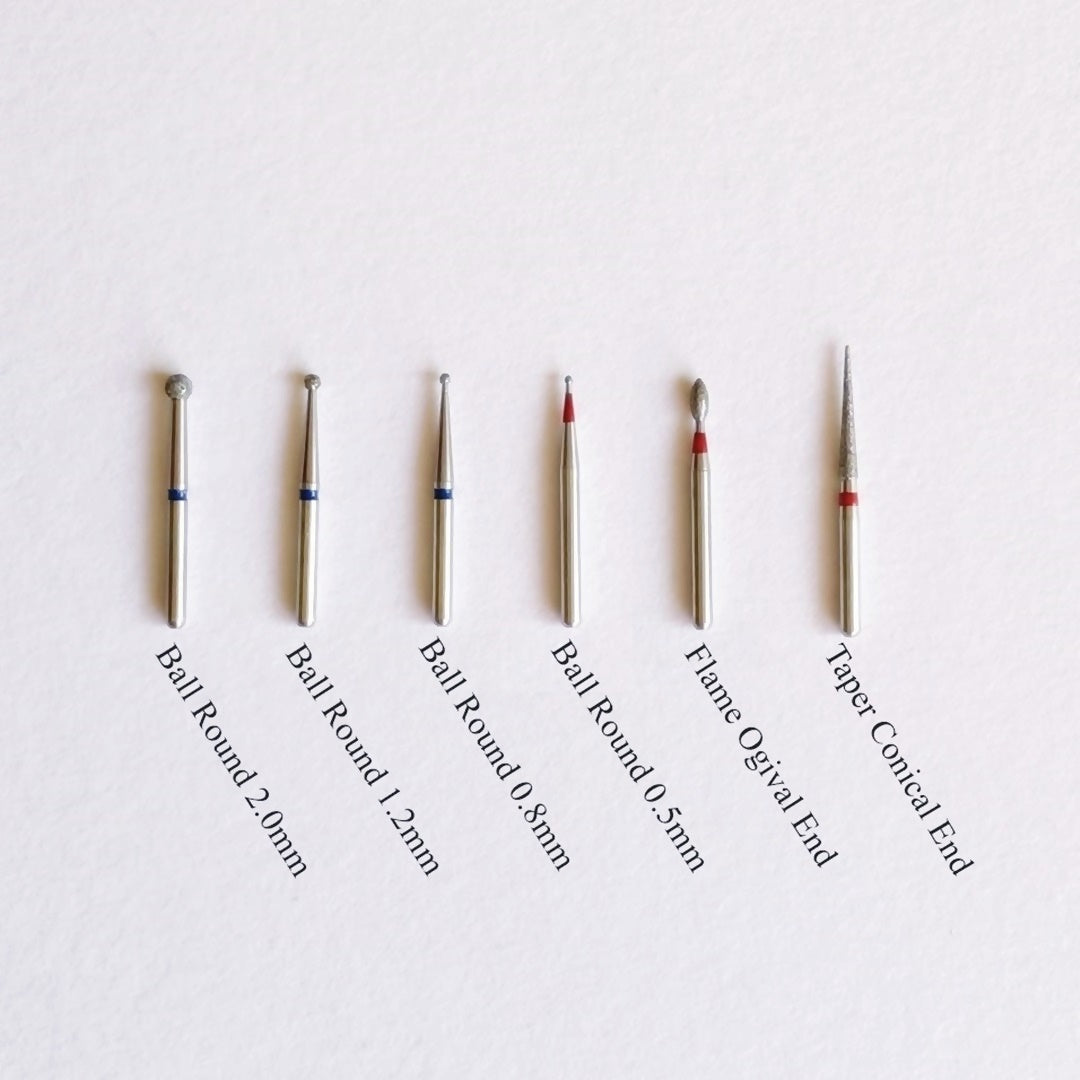 Paper Tree/ダイヤモンドビット/Engraving Burs - Ball Round 0.5mm 5本セット