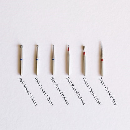Paper Tree/ダイヤモンドビット/Engraving Burs - Ball Round 0.5mm 5本セット