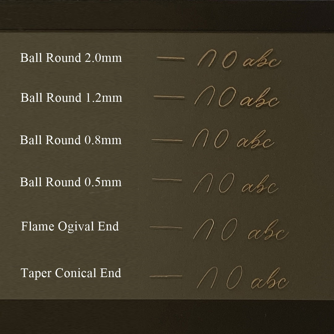Paper Tree/ダイヤモンドビット/Engraving Burs - Ball Round 0.5mm 5本セット
