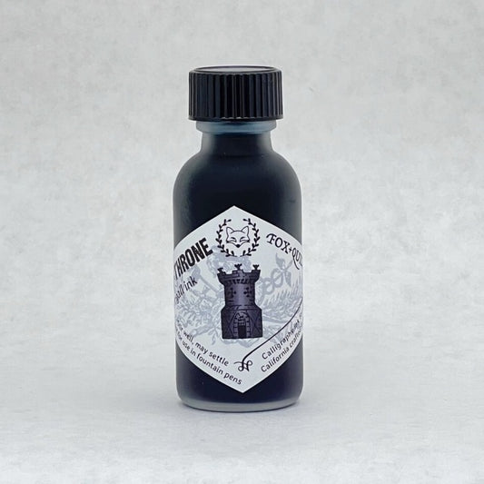 Fox and Quills/Calligraphy Ink/The "Iron Throne" Iron Gall Ink 30ml