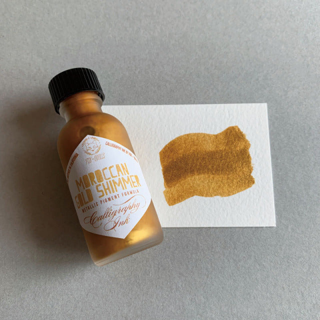 Fox and Quills/カリグラフィーインク/Moroccan Gold Shimmer Ink 30ml