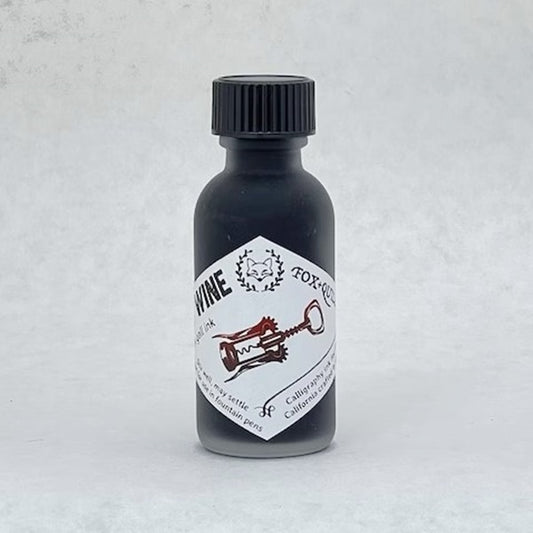 Fox and Quills/Calligraphy Ink/French Wine Iron Gall Ink 30ml