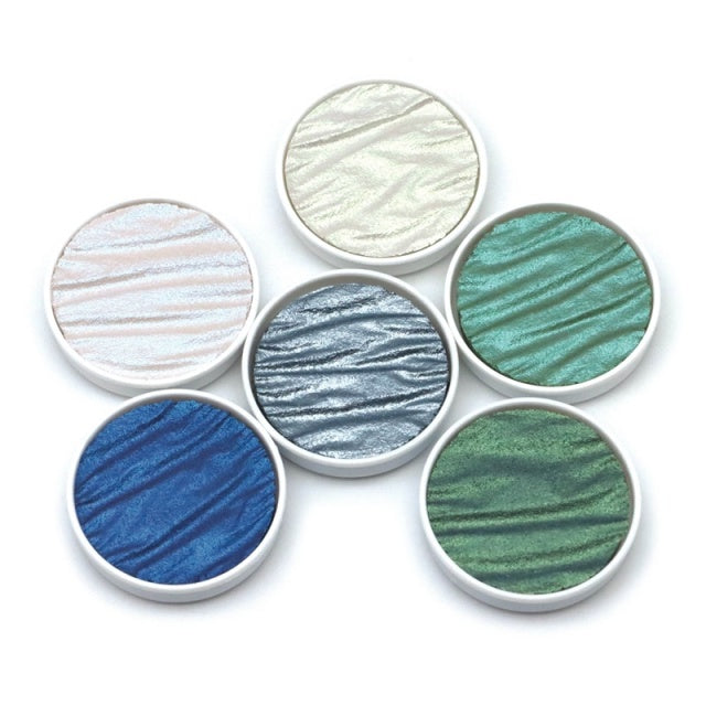 Finetec GmbH/Calligraphy Ink/Coliro Pearl Color Set 6 colors 30mm - Ocean