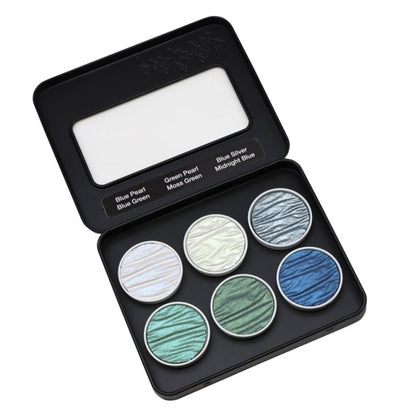 Finetec GmbH/Calligraphy Ink/Coliro Pearl Color Set 6 colors 30mm - Ocean