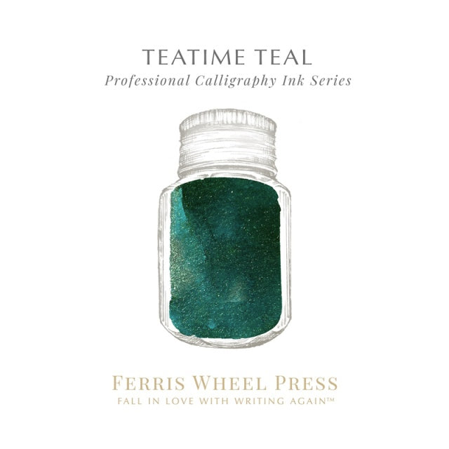 Ferris Wheel Press/Calligraphy Ink/Fanciful Events Collection - Teatime Teal 28ml