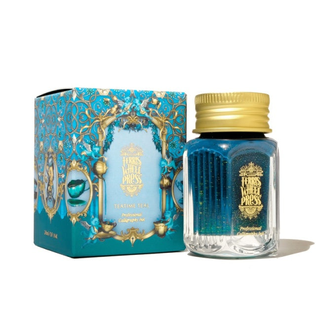 Ferris Wheel Press/Calligraphy Ink/Fanciful Events Collection - Teatime Teal 28ml
