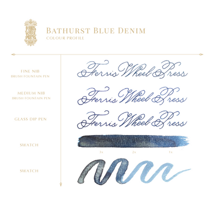 Ferris Wheel Press/インク/Bathurst Blue Denim 38ml