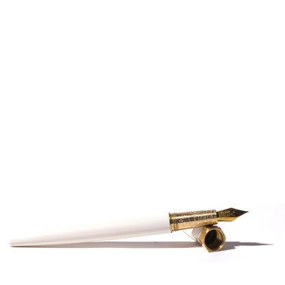 Ferris Wheel Press/Fountain Pen/Creme Glacee White Brush Fountain Pen - Gold Nib