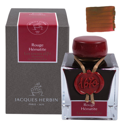 JACQUES HERBIN Anniversary Ink 1670: Hematite Red (50ml)