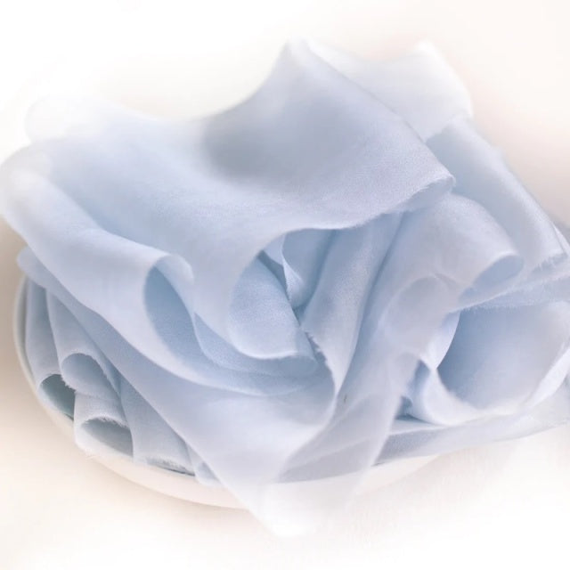 Lademya Silks/ガーゼシルクリボン/Gauze Silk Ribbon -Pastel Sky