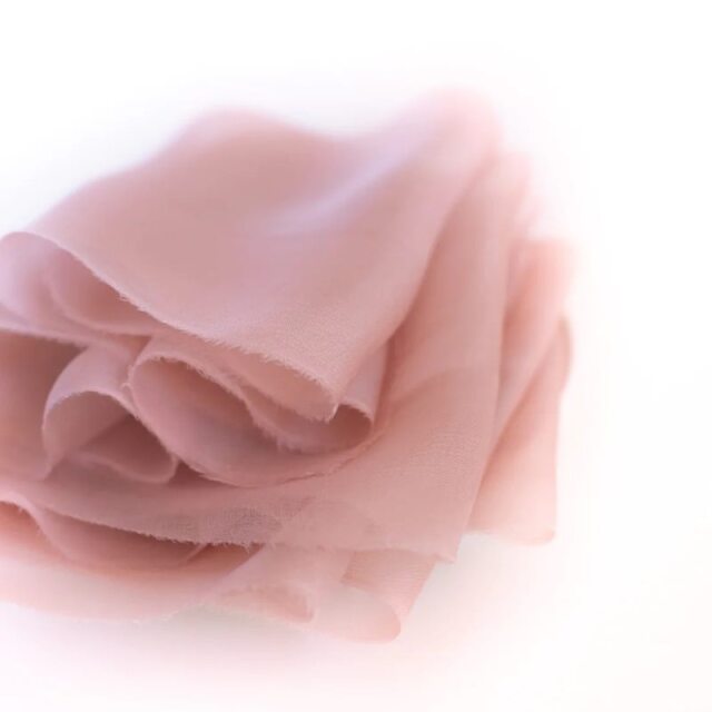 Lademya Silks/Gauze Silk Ribbon -Rose