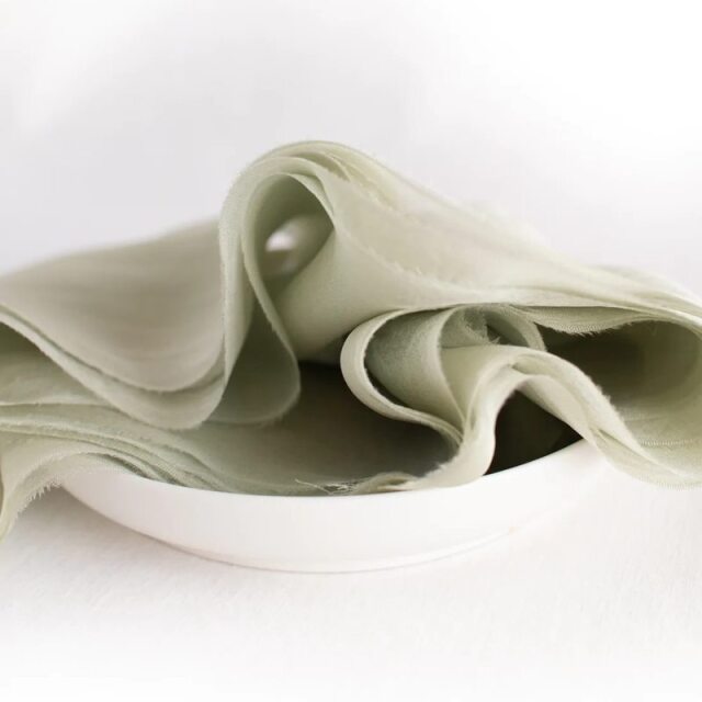 Lademya Silks/ガーゼシルクリボン/Gauze Silk Ribbon -Sprout