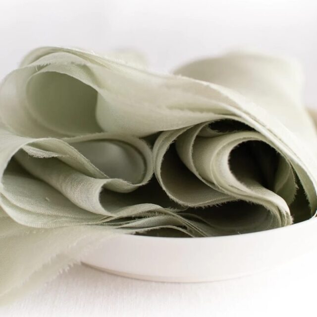 Lademya Silks/ガーゼシルクリボン/Gauze Silk Ribbon -Sprout